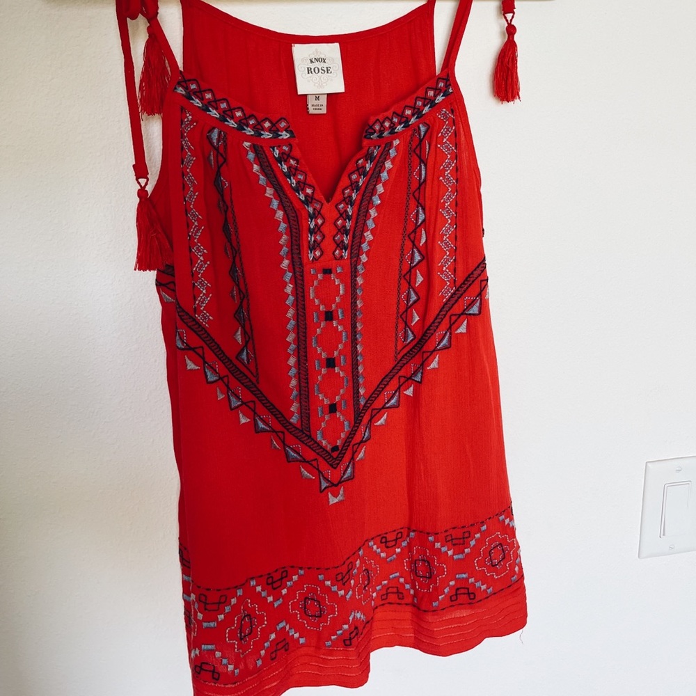 Knox Rose Embroidered Tank